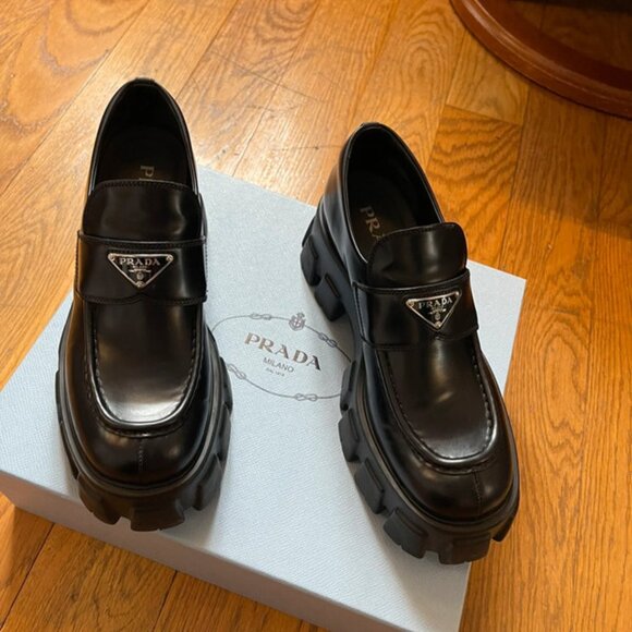 Prada leather Monolith loafers Size 37 - Picture 2 of 13